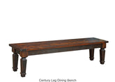Century Leg Dining Bench
